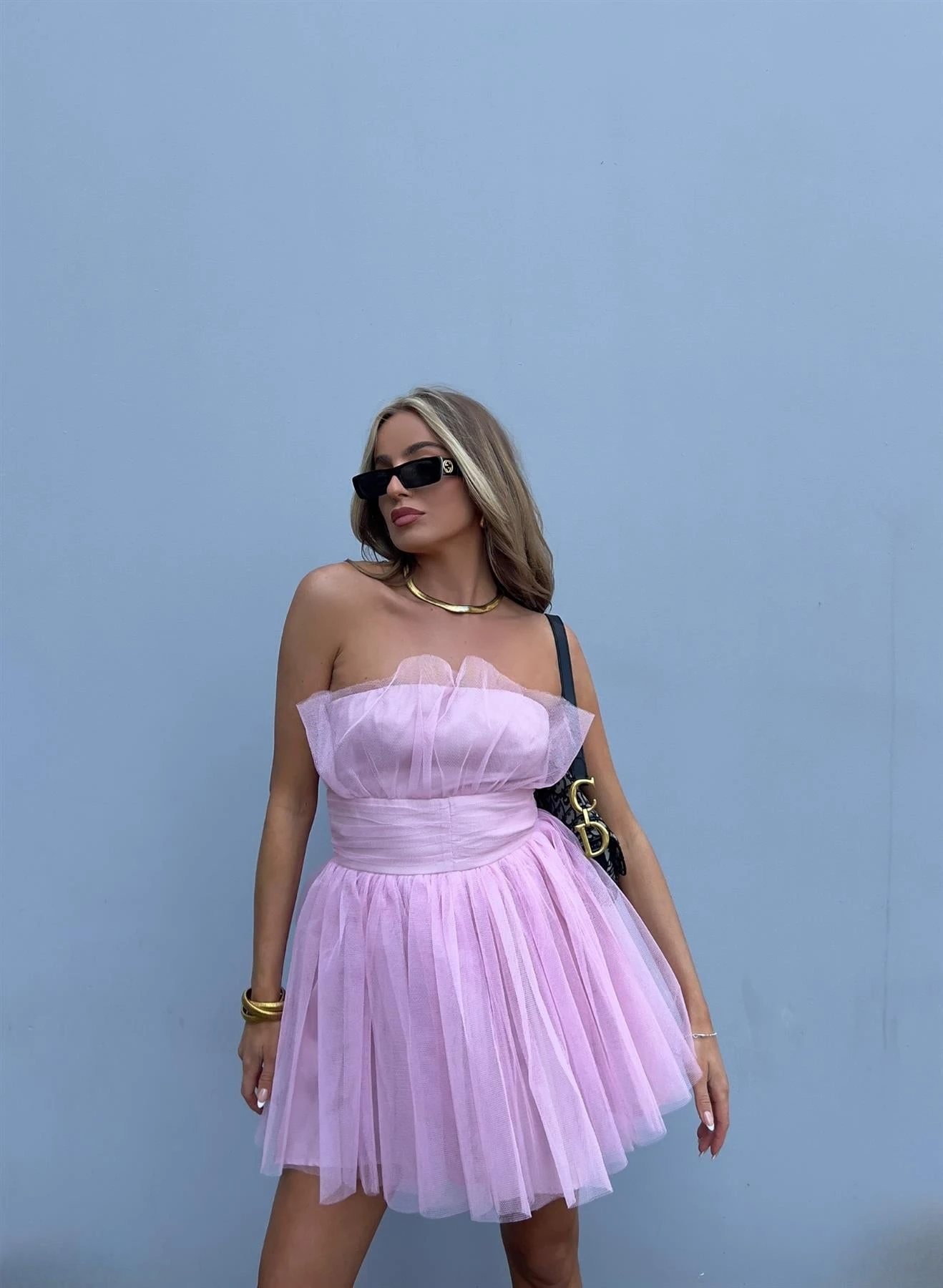 Glamorous Liliana Bandeau Mini Dress -Pretty Pink 3 Glamorous Liliana Bandeau Mini Dress -Pretty Pink - Image 3