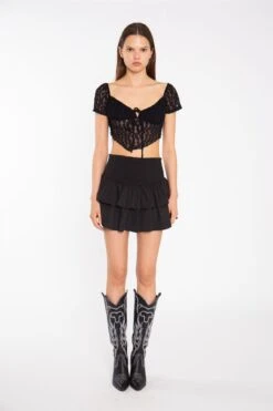 Glamorous Black Lace Milkmaid Hanky Hem-Top -Cheap Softly Dressed Store 0ee18f15 6838 469e 8b9c e37ffd77a583