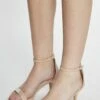 Glamorous Nude Patent Strappy Mid Heel