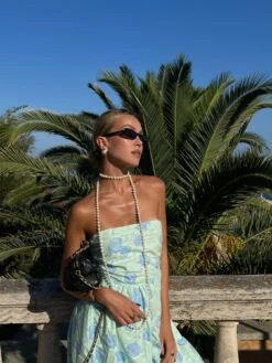 Glamorous Niamh Strapless Hi-Low Dress -Mint-Blue Floral -Cheap Softly Dressed Store 10b09225 2345 4aec 90e1 87042cd5f366