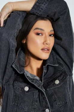 Glamorous Washed Black Denim Button Front Jacket -Cheap Softly Dressed Store 2b56650c095901e8e83dfb8ff7bb2cbd