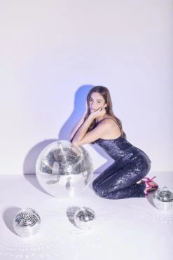 Glamorous Petite Eva Tie-Back Sequin Bodysuit - Midnight Blue -Cheap Softly Dressed Store 2b941123 d06f 48ba 8175 7a85792cb2da