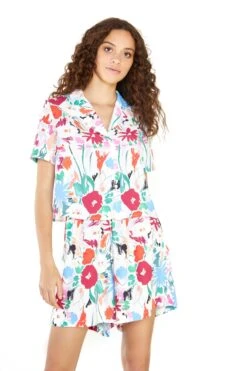 Glamorous Multi Abstract Print Button Front Shirt -Cheap Softly Dressed Store 2bfb0115d5d228045f468cd6d4f3c0ec