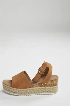Glamorous Tan Nubuck Espadrille Sandals -Cheap Softly Dressed Store 2fcfc513 6f9b 4a30 b47c b95aa491d4f4