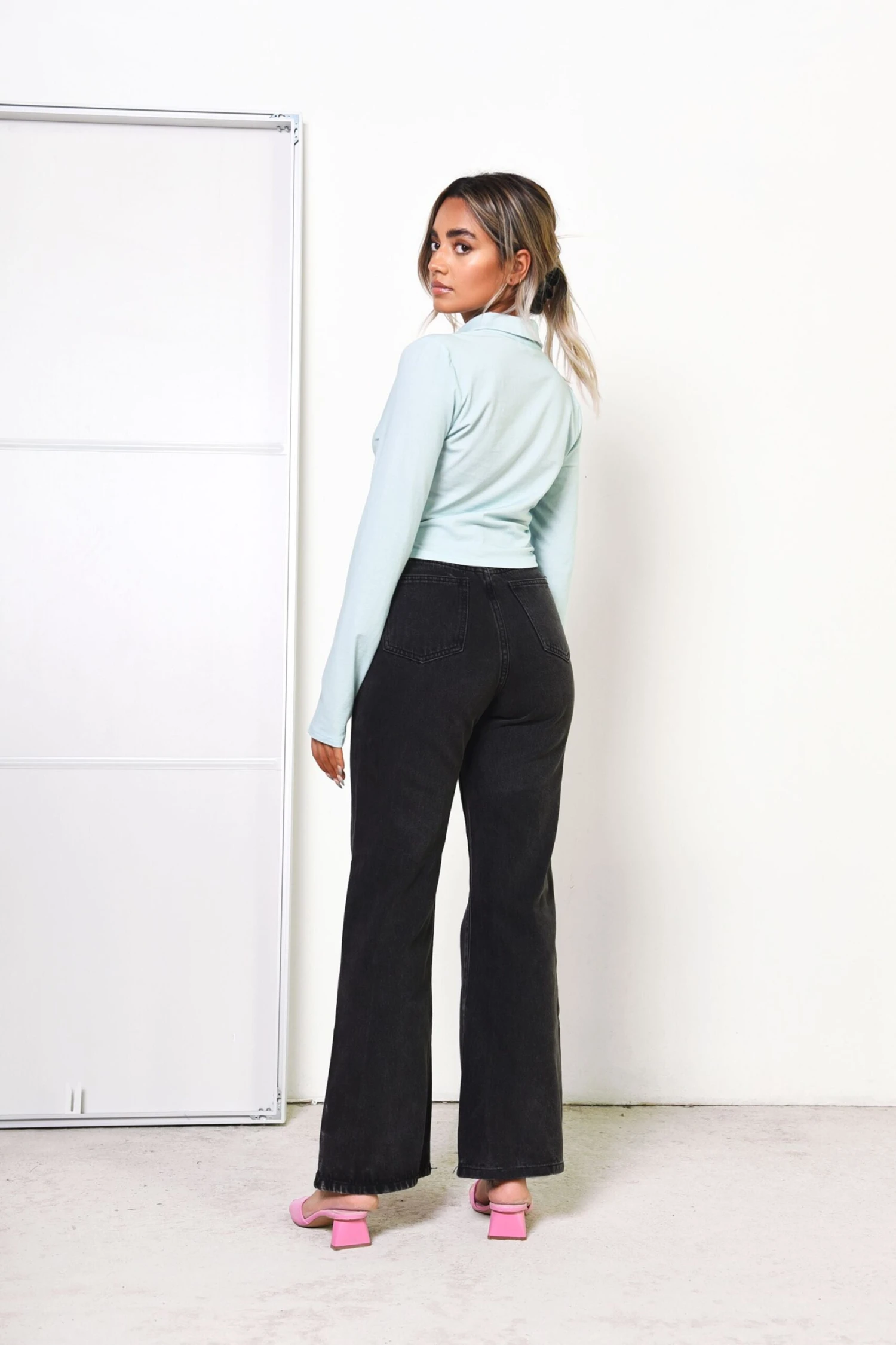 Glamorous Care Washed Black Mom Jeans 3 Glamorous Care Washed Black Mom Jeans - Image 3