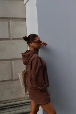 Glamorous Agon Lounge Boxy Oversized Hoodie - Coffee -Cheap Softly Dressed Store 338f4ee6 83fb 4677 8266 e68afb7f961d