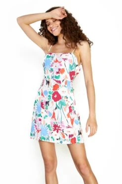 Glamorous Painted Multi Abstract Sleeveless Mini Dress