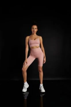 Glamorous Move Dusty Rose High Waisted Shorts