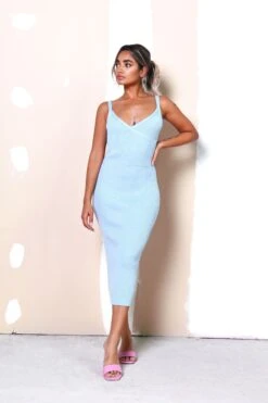 Glamorous Care Light Blue Ribbed Midi Dress 5 Glamorous Care Light Blue Ribbed Midi Dress -Cheap Softly Dressed Store 3799258397a0a106564717e11a9ac385