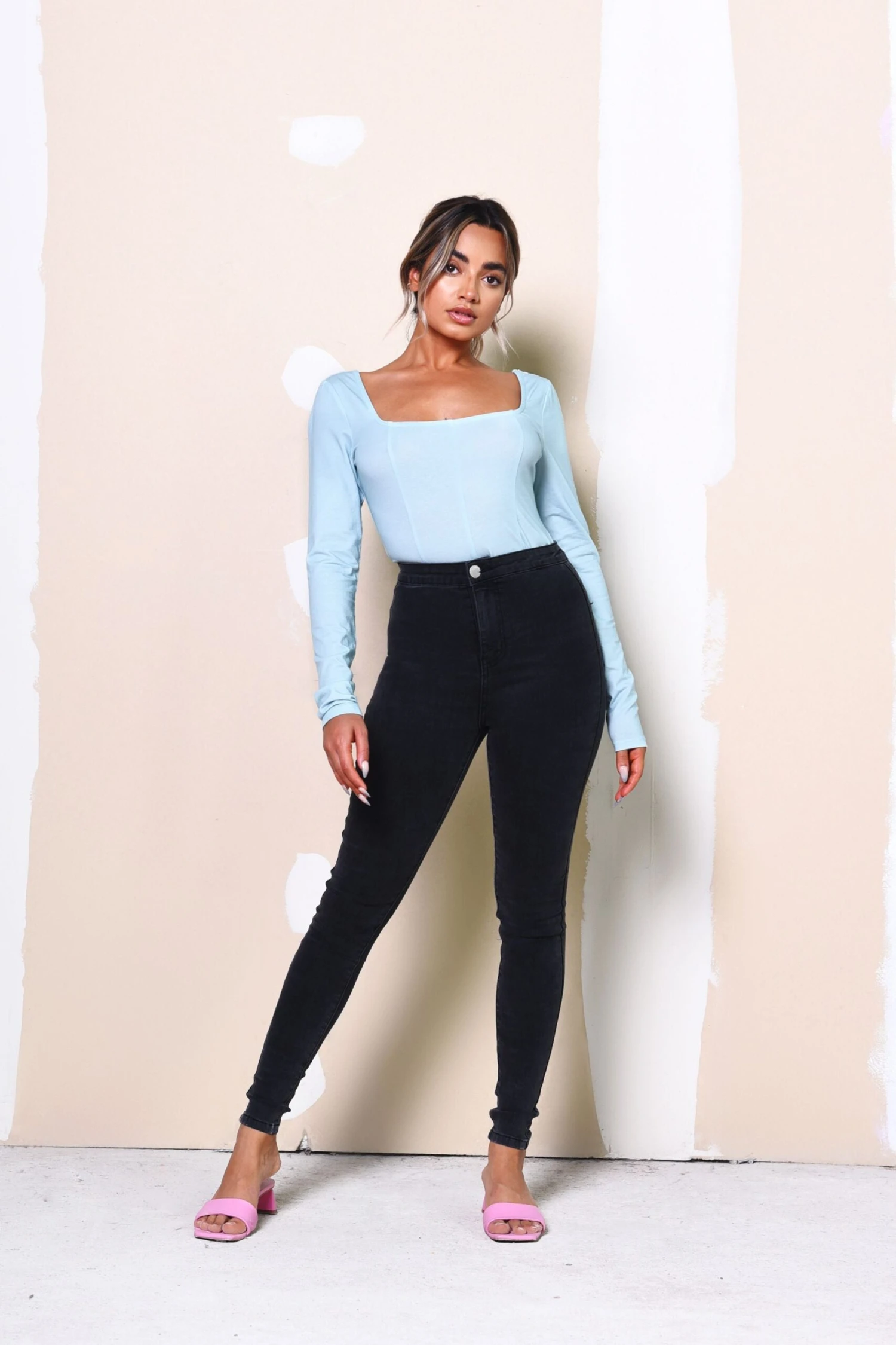 Glamorous Care Washed Black Skinny Jeans 2 Glamorous Care Washed Black Skinny Jeans - Image 2