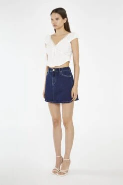 Glamorous Indigo Stonewash Side Split Denim Mini-Skirt -Cheap Softly Dressed Store 4c77d729 0997 4062 94ce a699f7a2766b