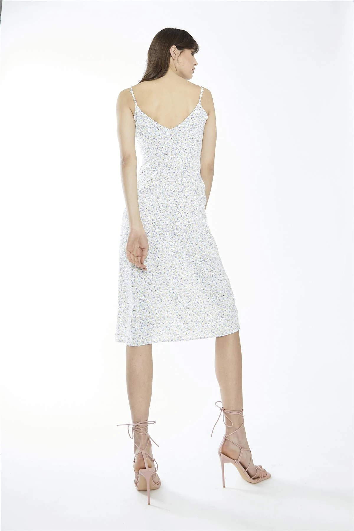 Glamorous Lilac Multi-Ditsy V-Neck Midi-Dress 2 Glamorous Lilac Multi-Ditsy V-Neck Midi-Dress - Image 2