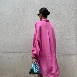 Pink Sateen Oversized Mini Shirt-Dress -Cheap Softly Dressed Store 4cf60d7b3ccf456baa8b59a0d54e9d16 tplv o3syd03w52 resize jpeg 300 300
