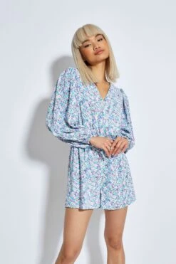 Glamorous Lilac Blue Ditsy Playsuit -Cheap Softly Dressed Store 4d0845c36f4cc2e67dc6d9638fa72e35