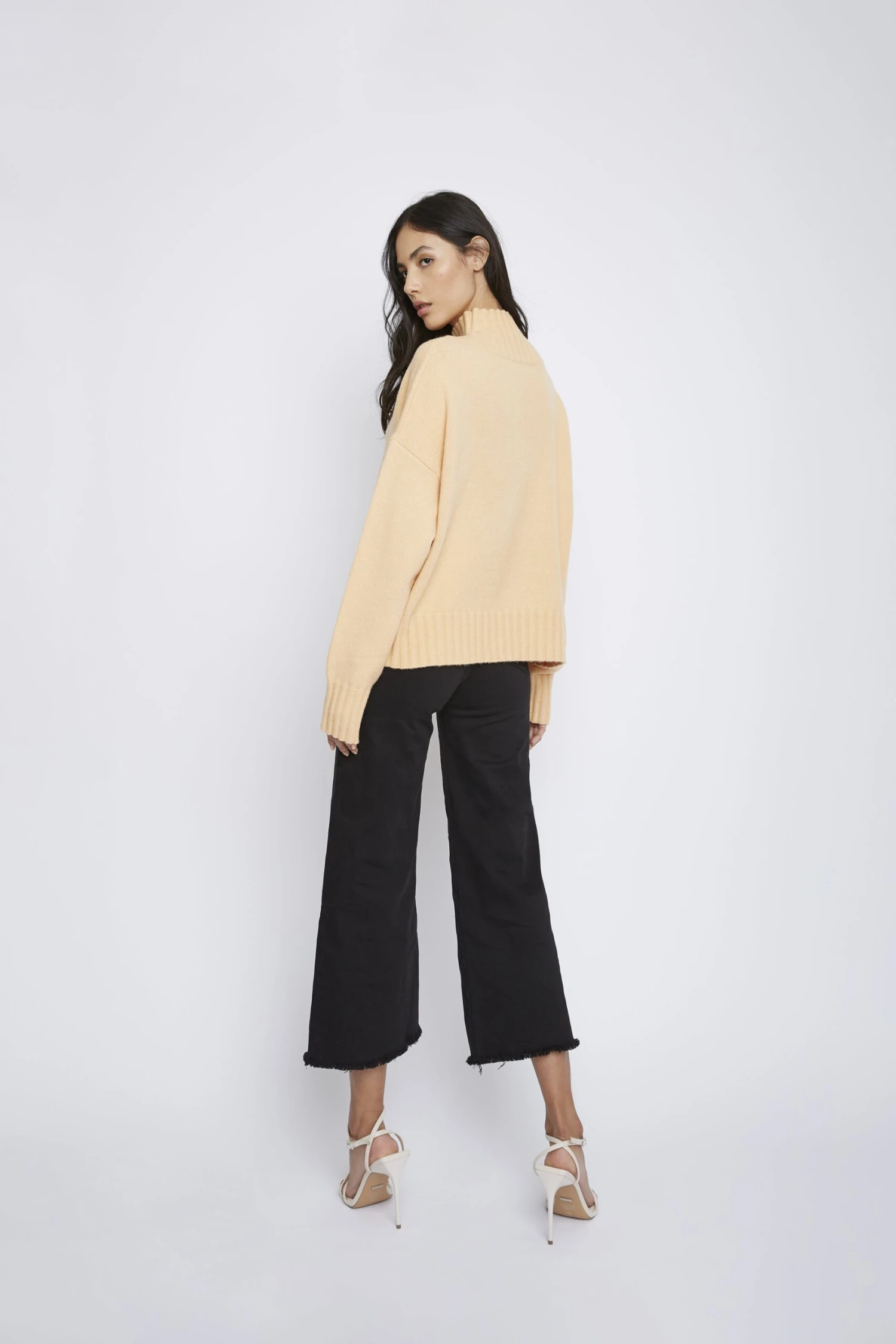 Glamorous Peach Quarter Zip Rib Jumper 2 Glamorous Peach Quarter Zip Rib Jumper - Image 2