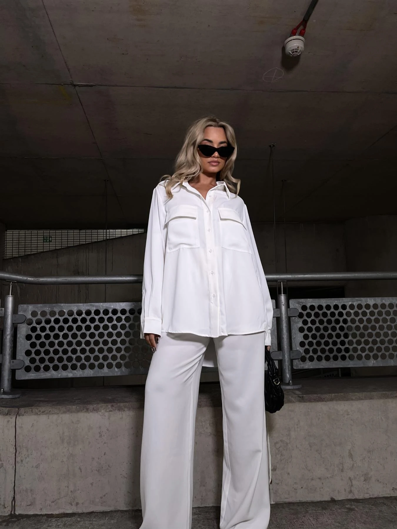 Glamorous Off White Wide Leg High Waisted-Trousers 2 Glamorous Off White Wide Leg High Waisted-Trousers - Image 2