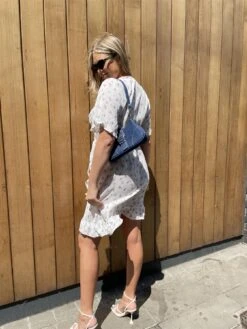 Glamorous Green-Pink Ditsy Wrap Ruffle Mini-Dress -Cheap Softly Dressed Store 52463a8e 61c0 4238 9696 ac1c9ed9410b