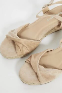 Glamorous Nude Twist Front Wedge Sandals -Cheap Softly Dressed Store 5265c4ac 1d62 4c2d baaf e09eeb6cc821