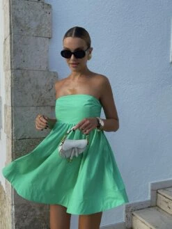 Glamorous Hayden Strapless Empire-Line Mini-Dress -Bright-Green -Cheap Softly Dressed Store 573a56d4 cc96 47cb 8438 fa968d6f55c6