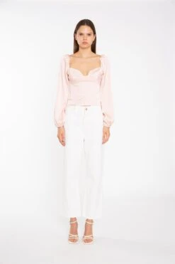 Glamorous Nude Peach Long-Sleeve Bust Seam Top -Cheap Softly Dressed Store 5ccecc1b d0b3 4372 ad49 63192398f76a