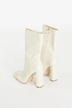 Glamorous Nude Croc Print Calf High Heeled Boot -Cheap Softly Dressed Store 67a684b3 029b 45eb 8f1e 1dae8abe18b1