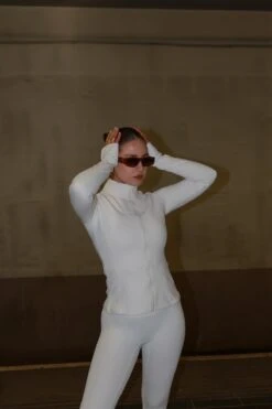 Glamorous Signature Full Zip Long Sleeve Top - Putty -Cheap Softly Dressed Store 6815bdce 46c3 4a0d acbc 0db51b47befa