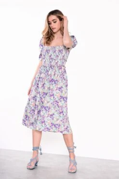 Glamorous Lilac Garden Floral Square Neck Short Sleeve Midi Dress 5 Glamorous Lilac Garden Floral Square Neck Short Sleeve Midi Dress -Cheap Softly Dressed Store 852283ad78007b71be411020848c98c1