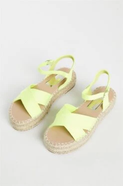 Glamorous Lime Micro Espadrille Sandals -Cheap Softly Dressed Store 854e6f91 5228 4e56 9b43 861516443ac2