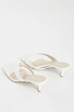 Glamorous White Kitten Heel Kitten Heel-Heeled Sandal -Cheap Softly Dressed Store 8954862e 80e8 472c a0c5 88627cf7b5f7