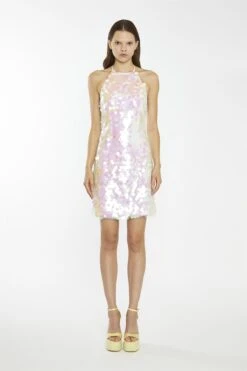 Glamorous Iridescent Large-Sequin Lace-Up Halterneck Mini-Dress -Cheap Softly Dressed Store 91746797 b4d8 4715 b8ae a773bed61ea2