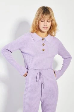 Glamorous Lilac Marl Button Front Jumper -Cheap Softly Dressed Store 94d3b1c8a83be97eeb306238836753e1