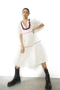 Glamorous Ditsy-Rose Stripe-Black Button-Front Shift Midi-Dress -Cheap Softly Dressed Store 950903f5 63cf 4f95 a627 6fa1542ce9c7