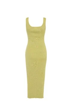 Glamorous Care Olive Knit Square Neck Midi Dress -Cheap Softly Dressed Store 956A0036copy