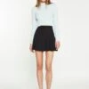 Glamorous Mint Aqua High Neck Knitted Top