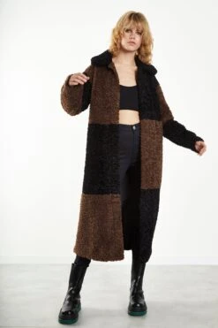 Glamorous Black Brown Patchwork Longline Coat 6 Glamorous Black Brown Patchwork Longline Coat -Cheap Softly Dressed Store AC3321 BBN 03