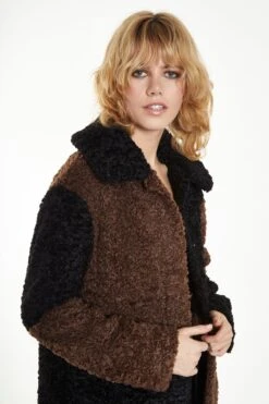 Glamorous Black Brown Patchwork Longline Coat 7 Glamorous Black Brown Patchwork Longline Coat -Cheap Softly Dressed Store AC3321 BBN 04