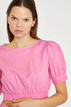 Glamorous Azalea Puff Sleeve Crop-Top -Cheap Softly Dressed Store AC3564A CR71 04