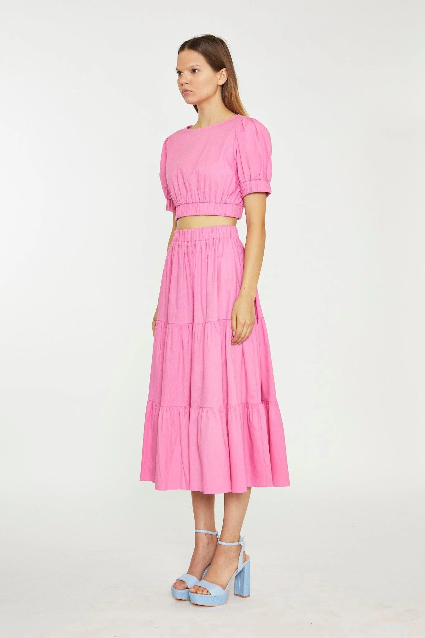 Glamorous Womens Azalea Tiered Midi-Skirt 3 Glamorous Womens Azalea Tiered Midi-Skirt - Image 3