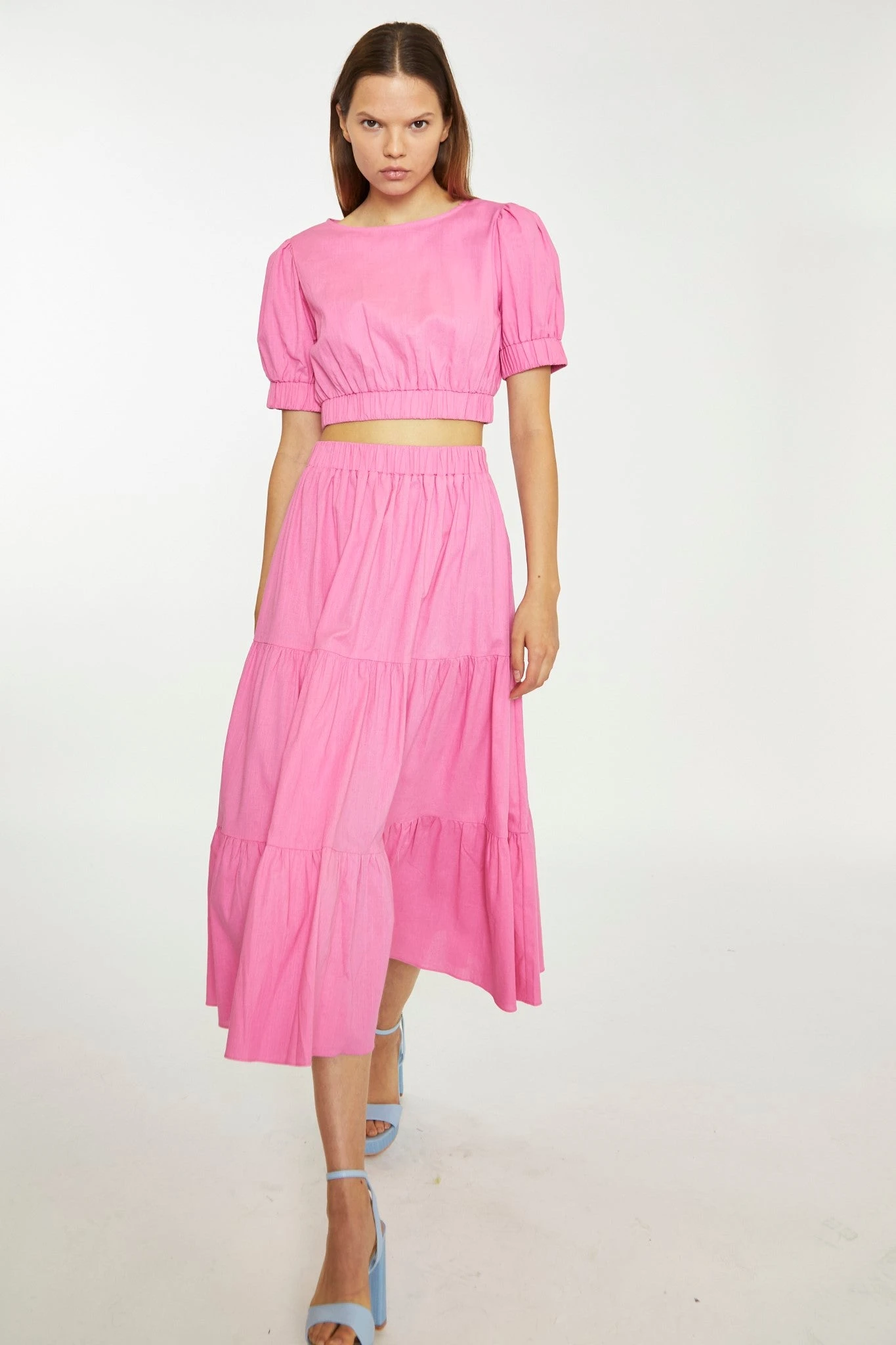 Glamorous Womens Azalea Tiered Midi-Skirt 4 Glamorous Womens Azalea Tiered Midi-Skirt - Image 4
