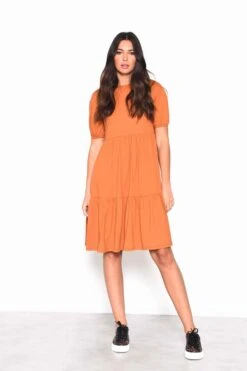Glamorous Rust Tiered Smock Midi Dress -Cheap Softly Dressed Store AN3966 644 03