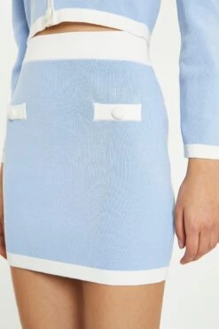 Glamorous Light Blue White Knitted Mini-Skirt 7 Glamorous Light Blue White Knitted Mini-Skirt -Cheap Softly Dressed Store AN4420 AZ38 04