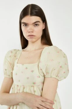 Glamorous Yellow-Pink-Fruit-Organza Babydoll Mini Dress 7 Glamorous Yellow-Pink-Fruit-Organza Babydoll Mini Dress -Cheap Softly Dressed Store AN4455 DF89 04