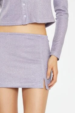 Glamorous Lilac-Glitter Low-Rise Mini-Skirt -Cheap Softly Dressed Store AN4551 DI95 04