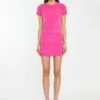 Glamorous Hot Pink Fluffy Knit Mini-Skirt