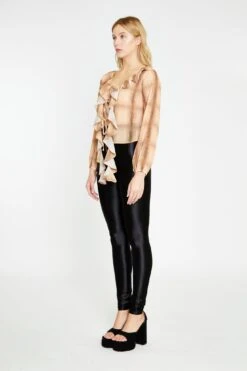 Glamorous Black High-Waisted Leggings -Cheap Softly Dressed Store AN4576 BK 01