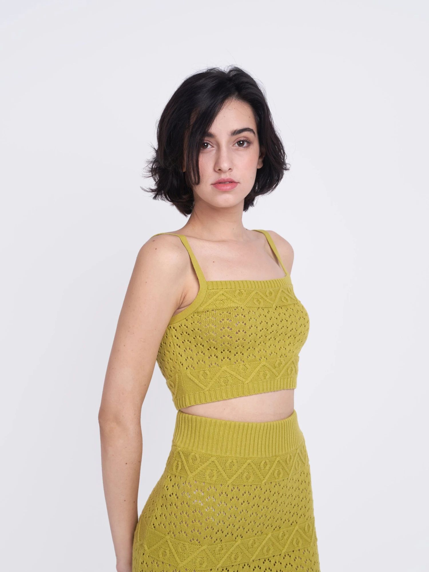 Glamorous Care Olive Green Midi Knitted Skirt 3 Glamorous Care Olive Green Midi Knitted Skirt - Image 3