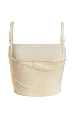 Glamorous Womens Cream Crop Top -Cheap Softly Dressed Store CA0225 02