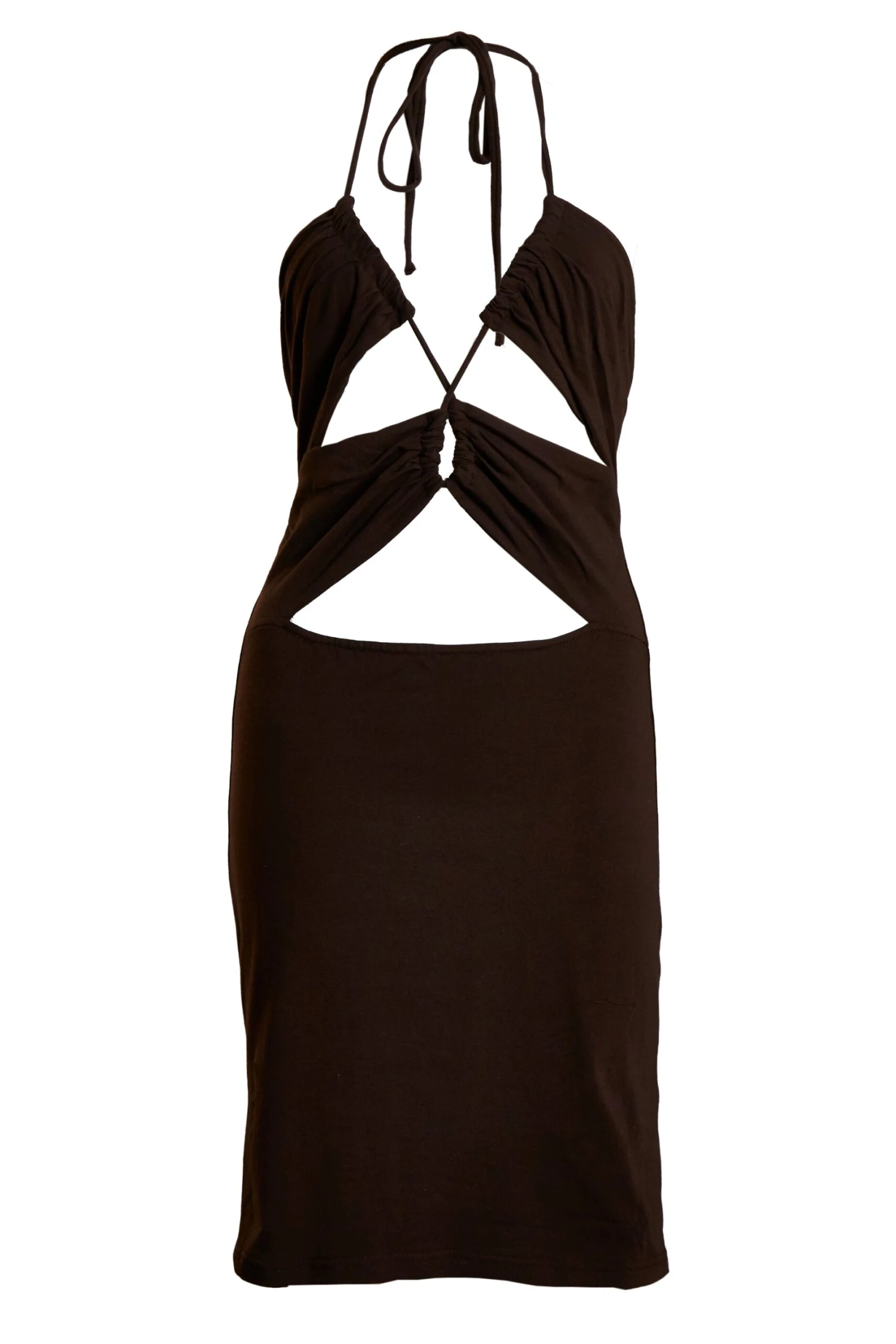 Glamorous Care Brown Open Back Detail Mini Dress 4 Glamorous Care Brown Open Back Detail Mini Dress - Image 4