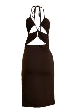 Glamorous Care Brown Open Back Detail Mini Dress 9 Glamorous Care Brown Open Back Detail Mini Dress -Cheap Softly Dressed Store CA0229 02