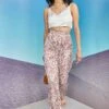 Glamorous Care Tan Zebra Print High Waisted Trousers